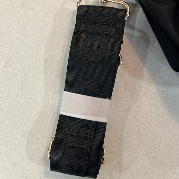 Valentino Orlandi Crossbody Bag Black Vegan Leather Nylon Wallet Zip Picket NWT - Picture 4 of 16